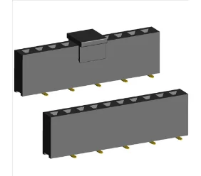 2.54mm PCB Socket Single Row Three Sides Contact SMD Type.(H=7.5)